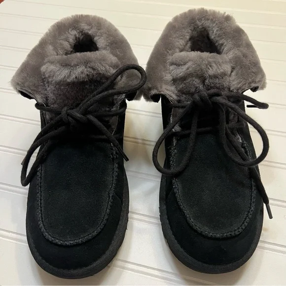 UGG | Shoes | Ugg Diara Black Wool Suede Ankle Boots With  display picture 3